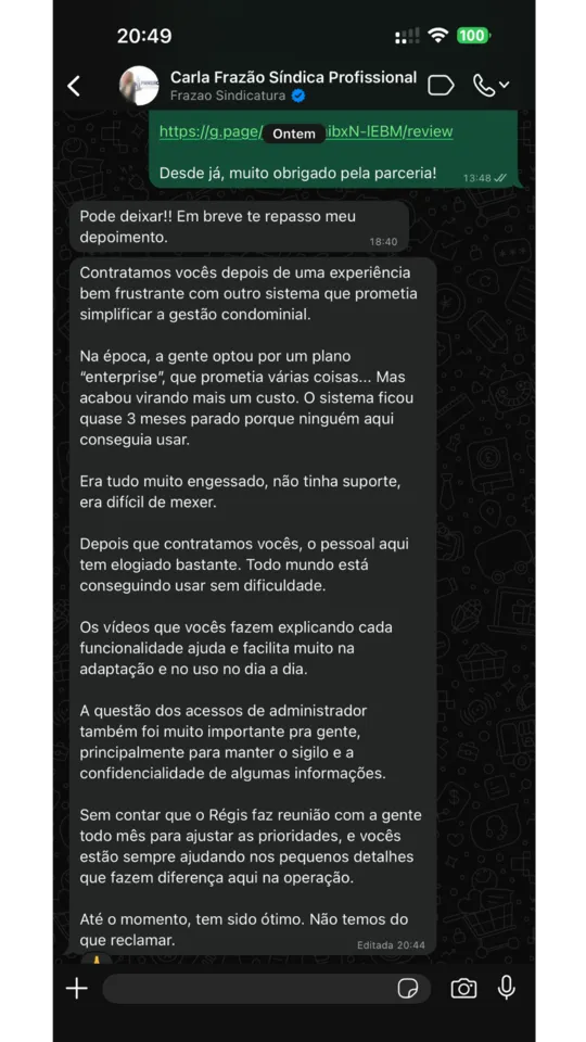 Feedback Sindica Profissional